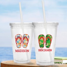 Personalized Flip Flop Tumbler, Available in Green or Red 562897314